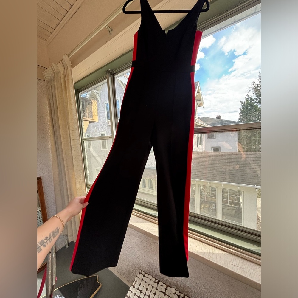Donna Morgan Red/Black Jumpsuit.